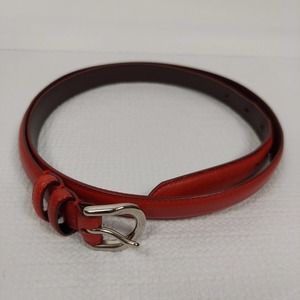 Vintage Coach Skinny Red Leather Belt 8570